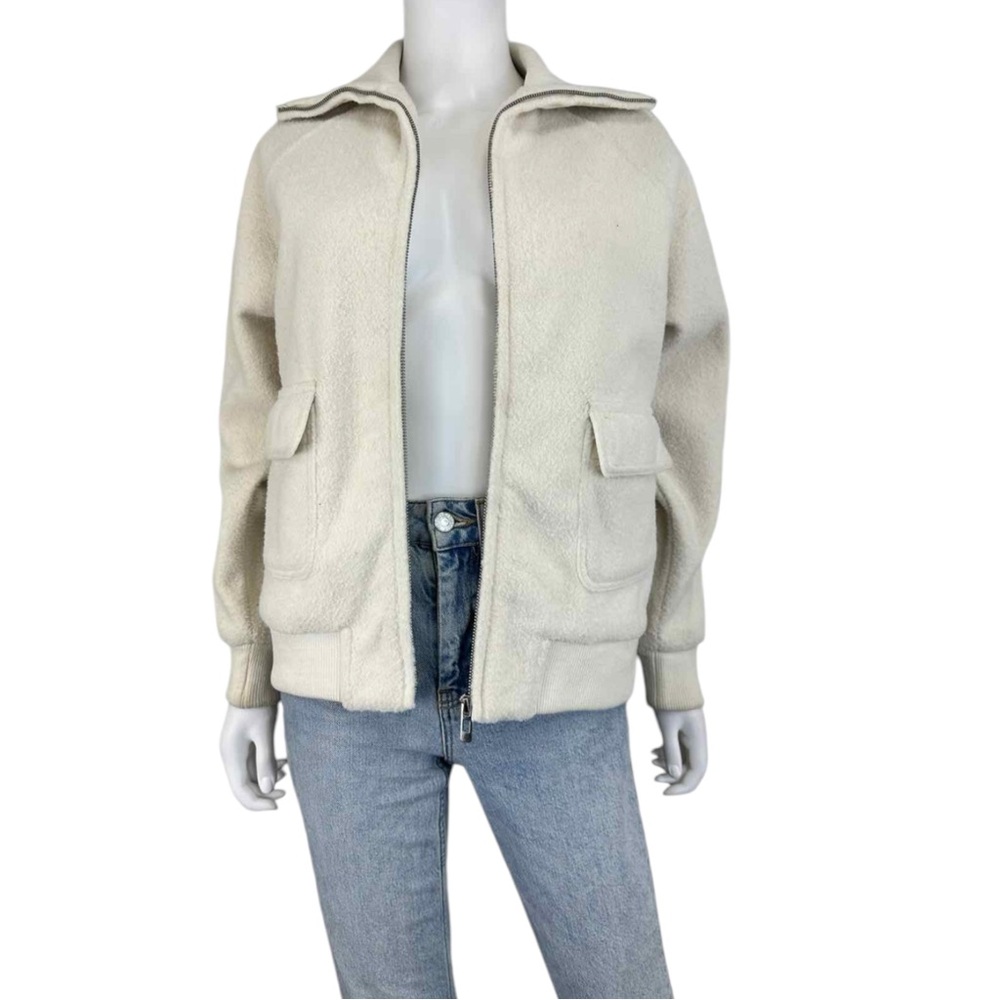 joie Cream Fleece Jacket Size S D0654 - Picture 11 of 14